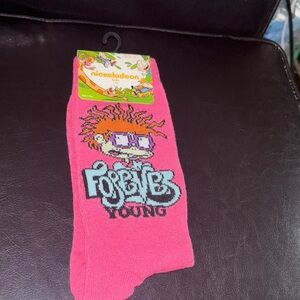 Nickelodeon Pink Rugrats Character Socks